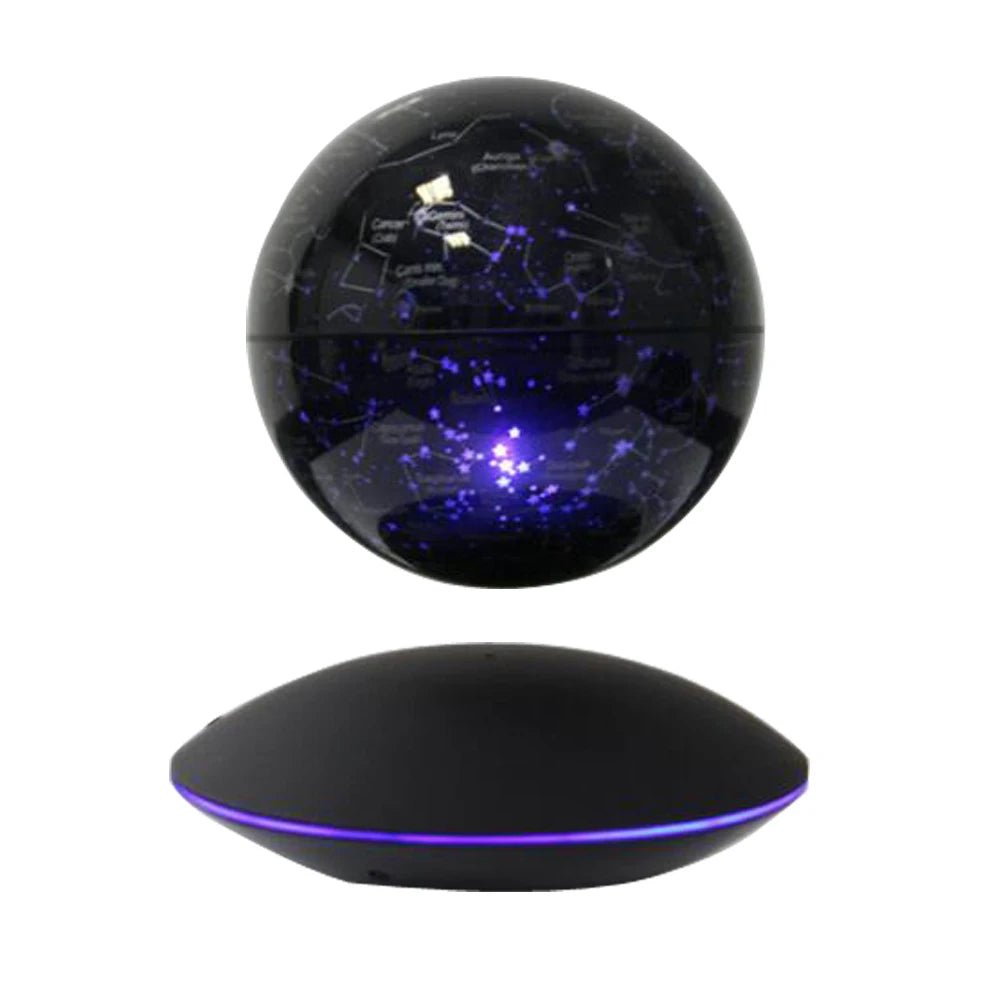 Magnetic Levitation LED Night Light with a 3D design, creating a colorful rotating galaxy, perfect for home decor and gifting. - Yeete