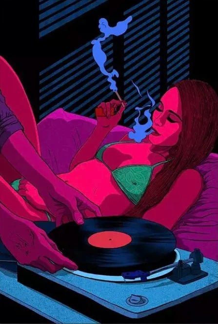 Captivating Wall Print Oil Poster with vibrant colors and artistic, erotic and bold design, perfect for home decor. - Yeete
