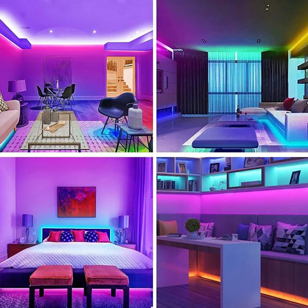 WiFi LED strip light creating a vibrant party atmosphere. - Yeete